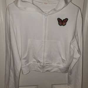 Zip-up hoodie cropped